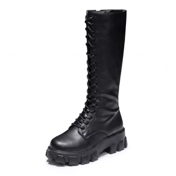lace up boots high boots