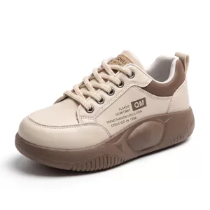 Women's Casual Lace-Up Autumn Shoes Stylish Platform Sneakers