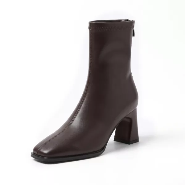 square toe heel boots, square toe low heel boots, square toe chunky heel boots